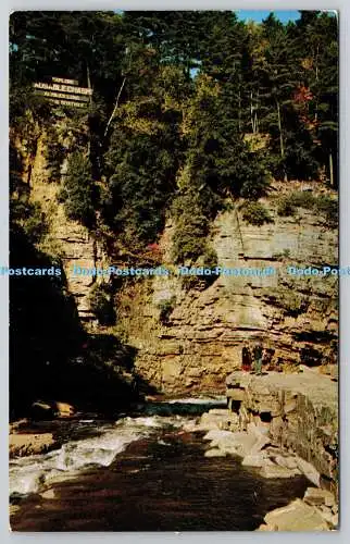 R745956 N Y Ausable Chasm Near Pulpit Rock in Famous Ausable Chasm Dean Color Se