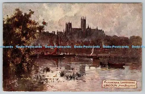 R749467 Lincoln from Brayford Picturesque Lincolnshire Raphael Tuck and Sons Oil