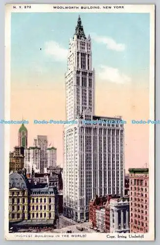 R745957 New York Woolworth Building H H T Co Irving Underhill