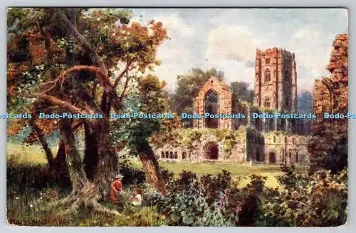 R749476 Fountains Abbey Knaresborough Raphael Tuck and Sons Oilette Postkarte 778