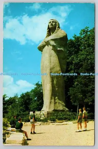 R745974 Oregon Lowden State Park Black Hawk Statue Farbansicht Henry Brueckner