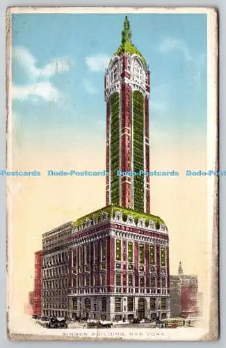 R745975 New York Singer Building G and S Poly Chrome 1914