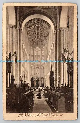 R745985 Norwich Cathedral The Choir Raphael Tuck and Sons Antique Deckle Edged C