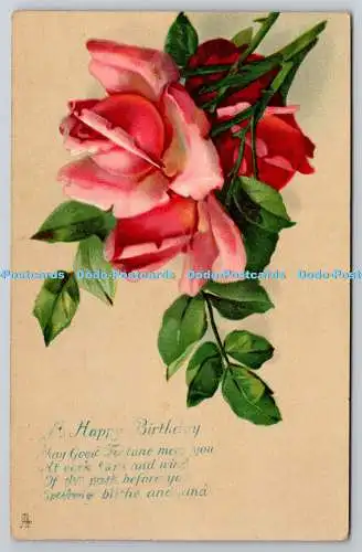 R746000 A Happy Birthday Roses The Times of the Roses Raphael Tuck and Sons Raph