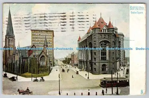 R748015 Buffalo N Y Shelton Square Tuck Post Card Series No 2037 PM Niagara Fall