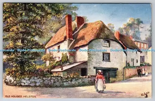 R748047 Helston Old Houses Picturesque Counties Cornwall Tuck Oilette 7740 1913