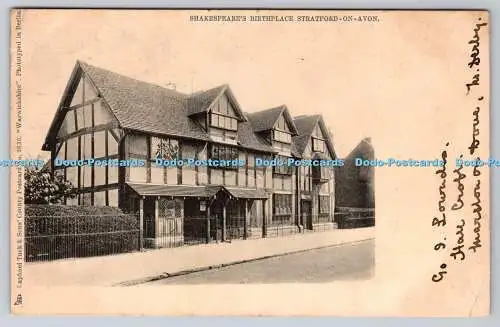 R748053 Stratford on Avon Shakespeare Geburtsort Warwickshire Tuck County Nr. 263