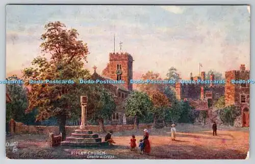 R748225 Harrogate Ripley Church Castle and Cross Tuck Oilette Serie III Nr 7977