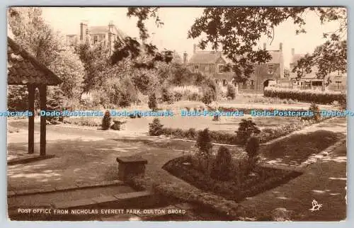 R748322 Oulton Broad Post Office From Nicholas Everett Park Tuck Photogravure Br