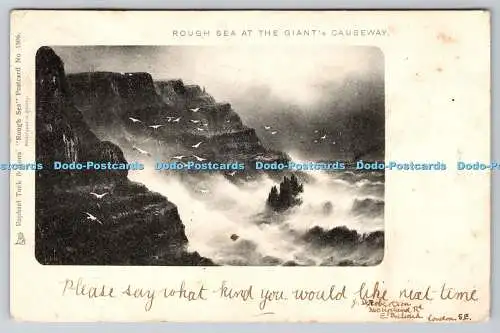 R748453 Rough Sea at the Giant Causeway Tuck No 1506 1902