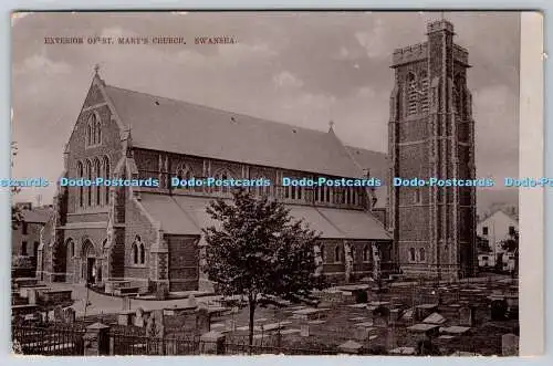 R748455 Swansea Außenseite der St Mary Church Tuck Silverette 1588 1904