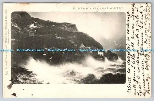 R748459 Runswick Bay Near Whitby Tuck Rough Sea No 1510 1902