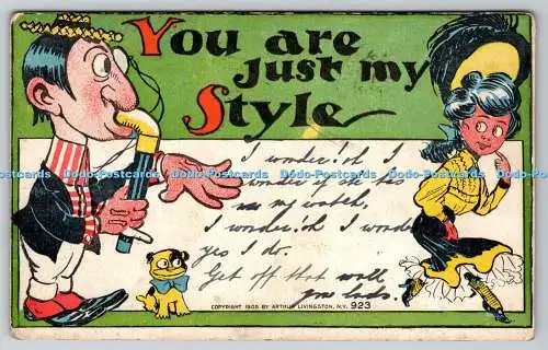 R748528 You are Just My Style Arthur Livingston PM Philadelphia Pa 1908