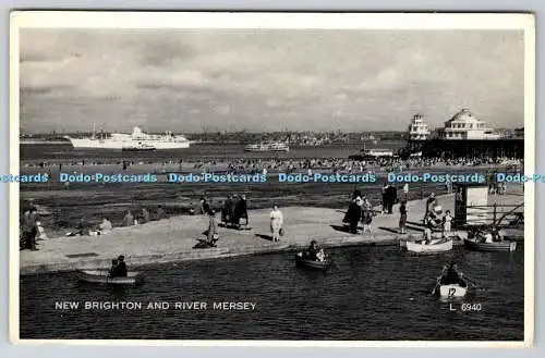 R748551 New Brighton and River Mersey Valentine Silveresque 3039 V Style 1961