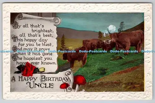 R748590 A Happy Birthday Onkel Kühe Rose RP