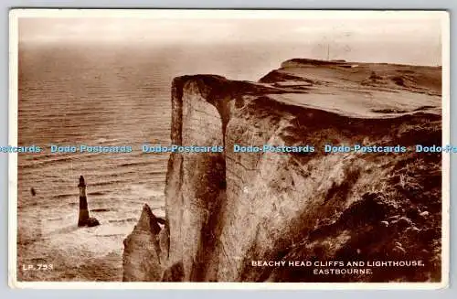 R748609 Eastbourne Beachy Head Cliffs and Lighthouse Lansdowne London RP 1954