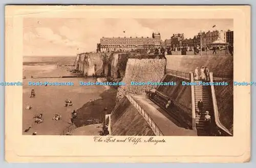 R748671 Margate The Fort and Cliffs Tuck Sepia Plate Marked No 2464