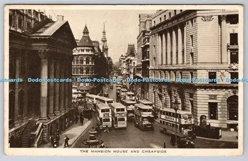 R748763 The Mansion House and Cheapside Tuck Gravure Postkarte London Nr. 14H