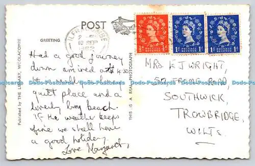 R748802 Mortehoe and Woolacombe The Library Harvey Barton RP PM Ilfracombe 1962