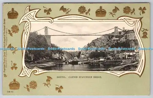 R748910 Bristol Clifton Suspension Bridge Tuck United Kingdom Series 1905