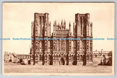 R748943 Wells Cathedral West Front Valentine Sepiatype