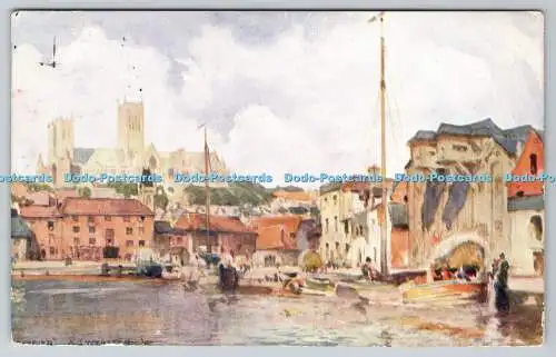 R748949 View To City J W Ruddock Lincoln England The Artist Series 1908