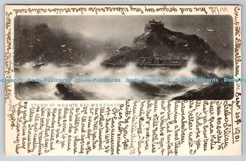 R749510 Penzance Storm at Mounts Bay Raphael Tuck Raue See Postkarte Nr. 1383 190