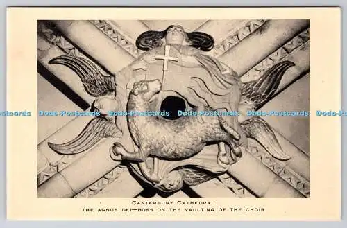 R749568 Kathedrale von Canterbury The Agnus dei Boss on the Vaulting of the Choir Rap