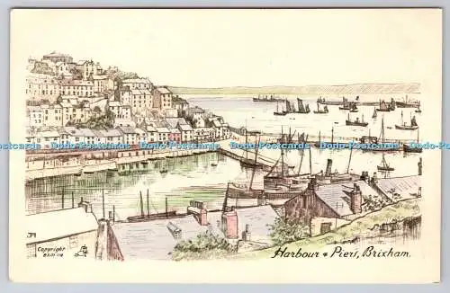 R749587 Brixham Hafen und Pier Raphael Tuck and Sons Fotografie