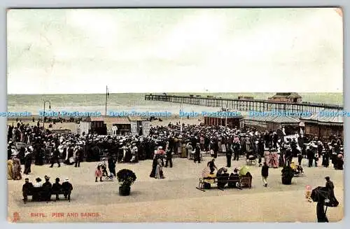 R749598 Rhyl Pier and Sands Raphael Tuck and Sons View Series 4782