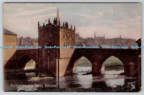 R749600 Rotherham Gaol Bridge Raphael Tuck and Sons Colotint Postkarte 4709 1906