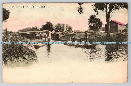 R749617 At Penton Hook Lock Thames River Scenery Raphael Tuck and Sons View Seri