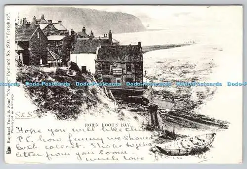 R749677 Yorkshire Robin Hood Bay Raphael Tuck and Sons County Postkarte Nr. 2700