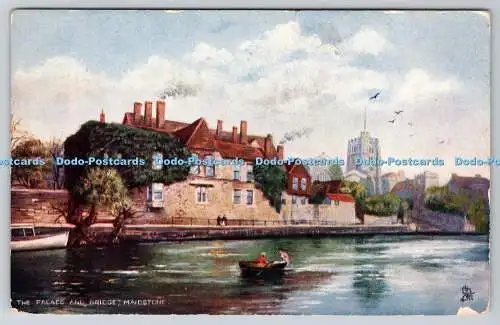 R749688 Maidstone Der Palast und die Brücke Raphael Tuck und Söhne Oilette Postkarte 7