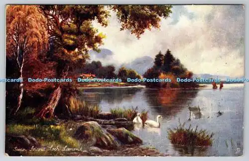 R749690 Loch Lomond Swan Island The Trossachs Raphael Tuck and Sons Oilette Post