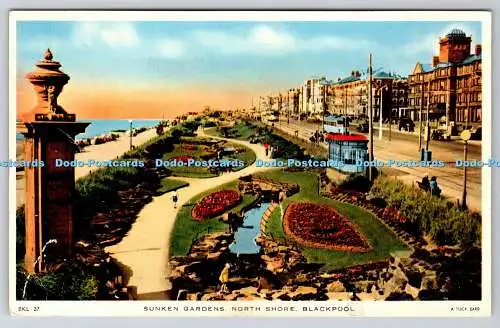 R749717 Blackpool Sunken Gardens North Shore Raphael Tuck and Sons Ltd 1959