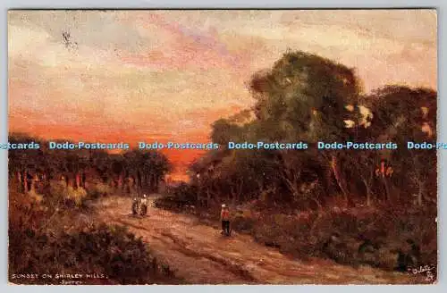 R749746 Surrey Sonnenuntergang auf Shirley Hills Raphael Tuck and Sons Oilette Postkarte 72