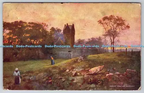 R749759 Dundee Mains Castle Raphael Tuck and Sons Oilette Postkarte 7323