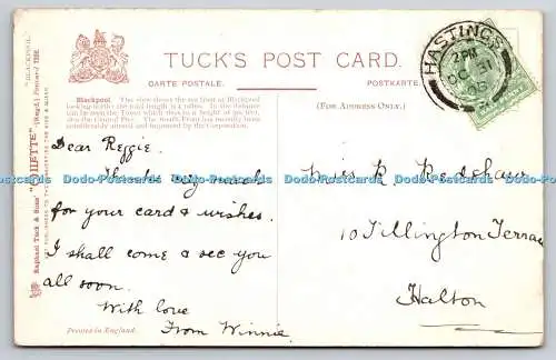 R749765 Blackpool The Front Raphael Tuck and Sons Oilette Postkarte 7398 1906