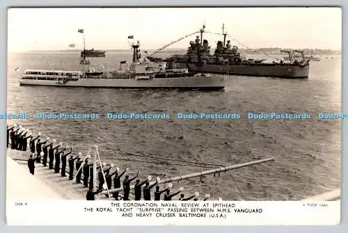 R749888 The Coronation Naval Review at Spithead The Royal Yacht Surprise Passing