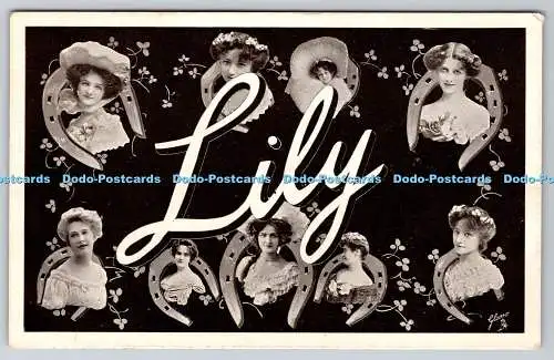 R749916 Lily Womans Portraits Raphael Tuck and Sons Glosso Name Postkarte Nr. N 72