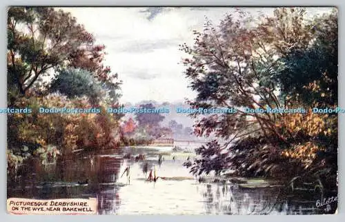 R749927 Malerischer Derbyshire On the Wye bei Bakewell Raphael Tuck and Sons Oi