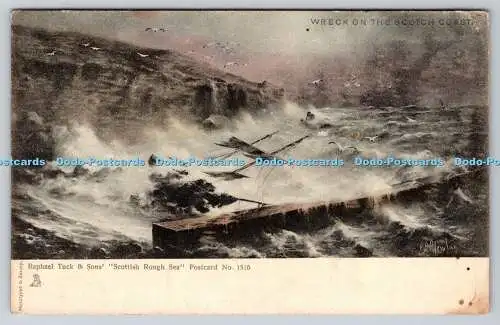 R749932 Scottish Rough Sea Raphael Tuck and Sons Postkarte Nr. 1516