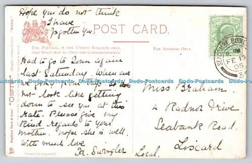 R749972 Shodfriars Hall Boston Raphael Tuck and Sons Oilette Postkarte 6176 1905