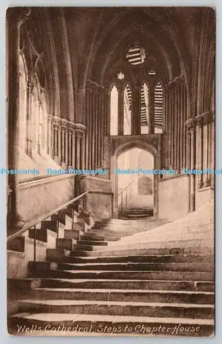 R749988 Wells Cathedral Steps to Chapter House F Frith and Co Ltd No 2568 B