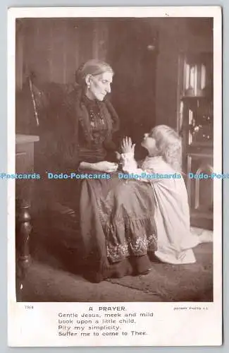 R750148 A Prayer Rotary Photo Postcard