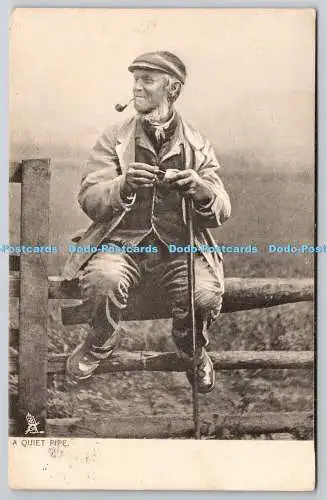 R750243 A Quiet Pipe Raphael Tuck and Sons Country Life Serie 875