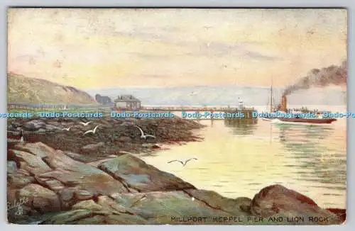 R751892 Millport Keppel Pier and Lion Rock Raphael Tuck and Sons Oilette Postcar