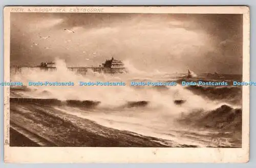 R751904 Eastbourne Pier and Rough Sea Raphael Tuck and Sons Rough sea Serie 675