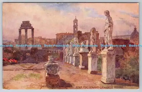 R751912 Roma Foro Romano Casa delle Vestali Raphael Tuck and Sons Oilette